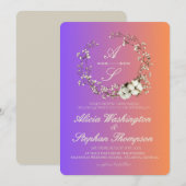 Invitation Modern Minimal Winter Floral Wedding (Devant / Derrière)