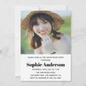 Invitation Modern Minimalist 2 Photo Graduation Party (Devant)