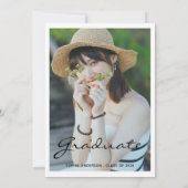 Invitation Modern Minimalist 2 Photo Graduation Party (Dos)