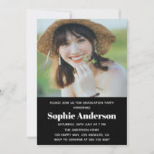 Invitation Modern Minimalist 2 Photo Graduation Party (Devant)