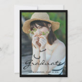 Invitation Modern Minimalist 2 Photo Graduation Party (Dos)