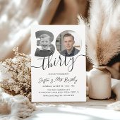 Invitation Modern Minimalist 30th Birthday Photo 