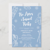 Invitation Modern Minimalist Apres Ski Birthday Weekend  (Devant)