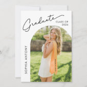 Invitation Modern Minimalist Arch Photo Graduation Party (Devant)