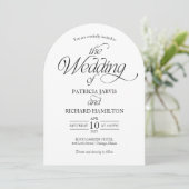 Invitation Modern Minimalist Arch Wedding Elegant (Debout devant)