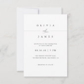 Invitation Modern Minimalist Black and White Photo Wedding (Dos)
