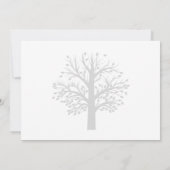 Invitation Modern Minimalist Black-White Family Reunion Tree (Dos)