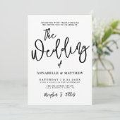 Invitation Modern Minimalist Calligraphy Casual Wedding (Debout devant)