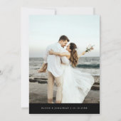 Invitation Modern Minimalist Calligraphy Crest Photo Wedding (Dos)