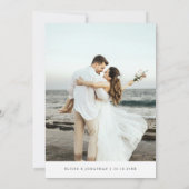 Invitation Modern Minimalist Calligraphy Crest Photo Wedding (Dos)