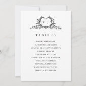 Invitation Modern Minimalist Calligraphy Crest Seating Chart  (Dos)
