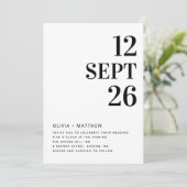 Invitation Modern Minimalist Clean Wedding | Photo & QR Code (Debout devant)