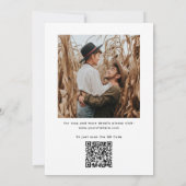 Invitation Modern Minimalist Clean Wedding | Photo & QR Code (Dos)