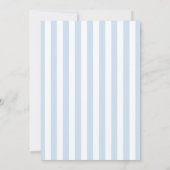 Invitation Modern Minimalist Coastal Blue Stripes Wedding (Dos)