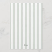 Invitation Modern Minimalist Coastal Green Stripes Wedding (Dos)