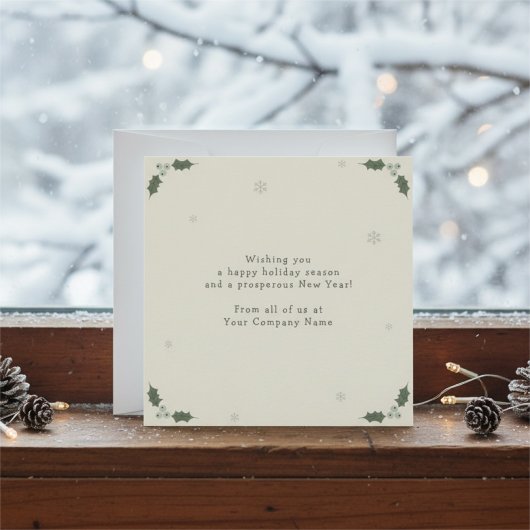 Invitation Modern Minimalist Corporate Holiday Card