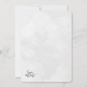Invitation Modern Minimalist Cute Script Black White Wedding  (Dos)