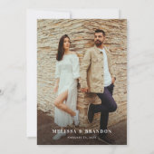 Invitation Modern Minimalist Dusty Rose Photo Wedding (Dos)