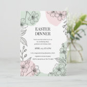 Invitation Modern Minimalist Easter Dinner (Debout devant)