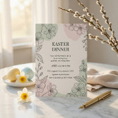 Invitation Modern Minimalist Easter Dinner 