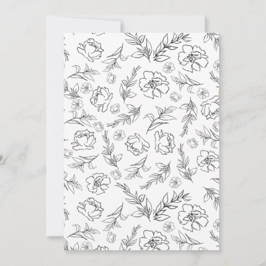 Invitation Modern Minimalist Elegant Black and White Script (Dos)