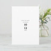 Invitation Modern Minimalist Elegant Black White Wedding (Debout devant)