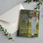 Invitation Modern Minimalist Elegant Clean Photo Wedding 