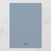 Invitation Modern Minimalist Elegant Dusty Blue Wedding  (Dos)
