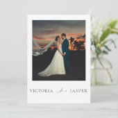 Invitation Modern Minimalist Elegant Luxury Wedding (Debout devant)