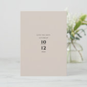 Invitation Modern Minimalist Elegant Silver Grey Wedding (Debout devant)