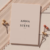 Invitation Modern Minimalist Elegant Simple Bisque Wedding