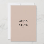 Invitation Modern Minimalist Elegant Simple Bisque Wedding (Devant)