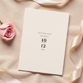 Invitation Modern Minimalist Elegant Simple Cream Wedding