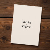 Invitation Modern Minimalist Elegant Simple Cream Wedding