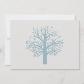 Invitation Modern Minimalist Family Reunion Ocean Blue Tree (Dos)