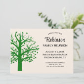 Invitation Modern Minimalist Family Reunion Tree (Debout devant)