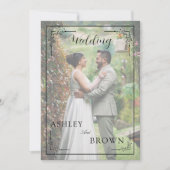 Invitation Modern Minimalist Full Clean Front Photo Wedding  (Devant)