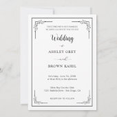 Invitation Modern Minimalist Full Clean Front Photo Wedding  (Dos)