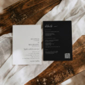 Invitation Modern Minimalist Handwriting All in One Wedding