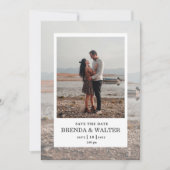 Invitation Modern Minimalist Ivory Custom Photo Wedding Invit (Devant)