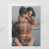 Invitation Modern Minimalist Ivory Custom Photo Wedding Invit (Dos)