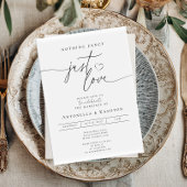 Invitation Modern minimalist Nothing Fancy Just Love wedding