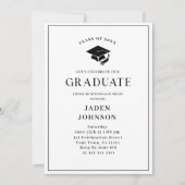 Invitation Modern Minimalist One PHOTO Graduation Party (Devant)