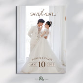 Invitation Modern Minimalist Romantic Script Photo Wedding