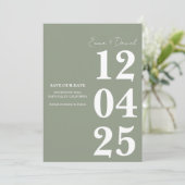 Invitation Modern Minimalist Save the Date  (Debout devant)