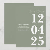 Invitation Modern Minimalist Save the Date  (Devant / Derrière)