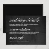 Invitation Modern Minimalist Save the Date Wedding Details (Devant / Derrière)