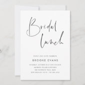 Invitation Modern Minimalist Script Bridal Lunch (Devant)