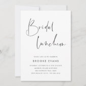 Invitation Modern Minimalist Script Bridal Luncheon (Devant)