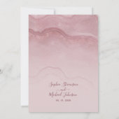 Invitation Modern Minimalist Script Dusty Rose Wedding (Dos)